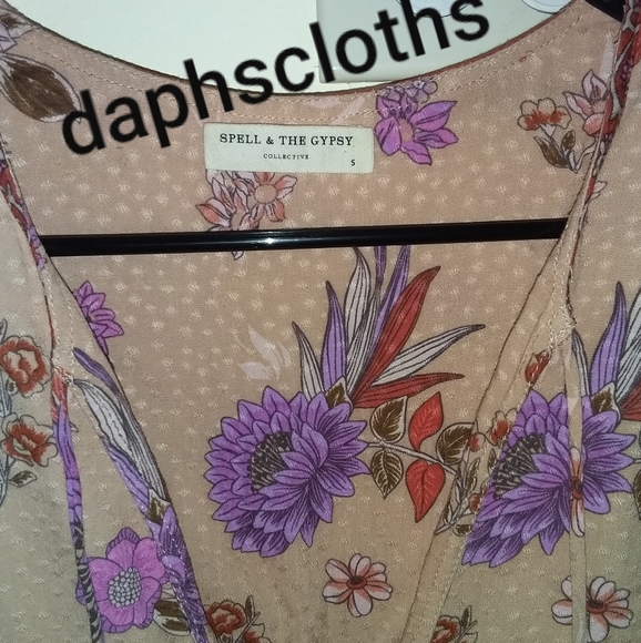 Very Rare Spell Free People Siren Song Boho Midi Pink Dress Flamingo S Unicorn - Picture 13 of 16